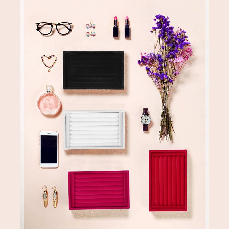 woobles Fashion Ring Display Box Jewelry Display Ring Display Tray Ring Organizer Ring Display Organizer Can hold 50 70 Rings[1#] - Image 5